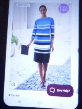 Jessica London Sapphire placement stripe  size 18W